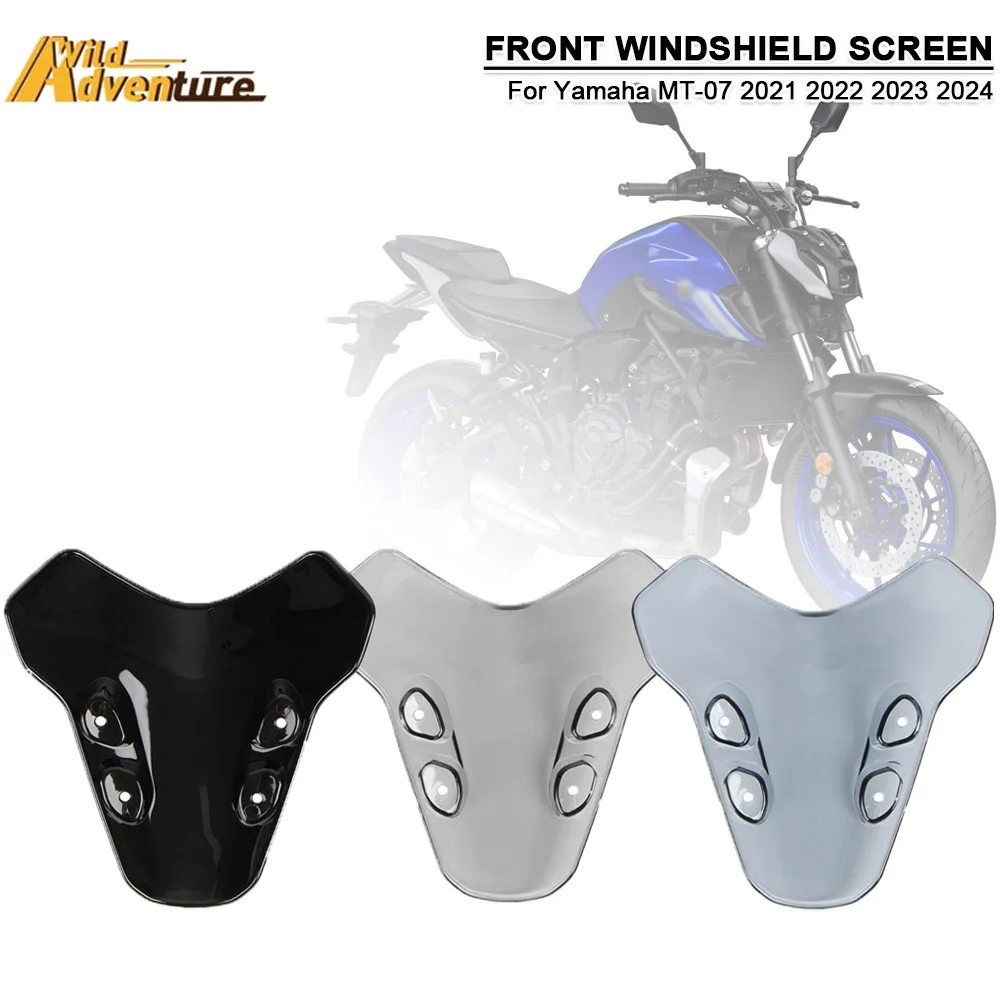 

Motorcycle Front Windshield Screen For Yamaha MT07 MT 07 MT-07 2021-2024 Visor Windscreen Windscreen Protector Cover Accessory
