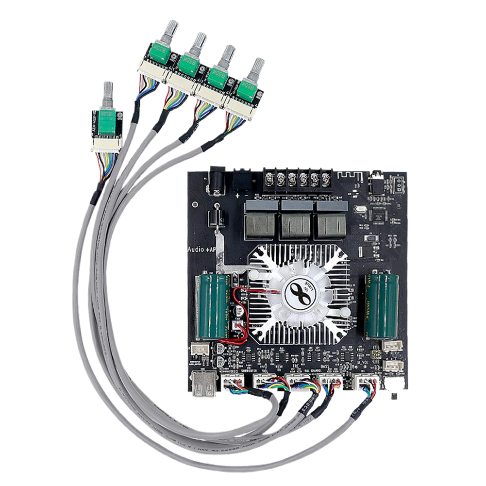 TDA7498E BT 5.0 Amplifier Board HiFi Chips Mini Power Amplifier Module DC 15-36V 160W X 2+220W Subwoofer Stereo for DIY Speaker