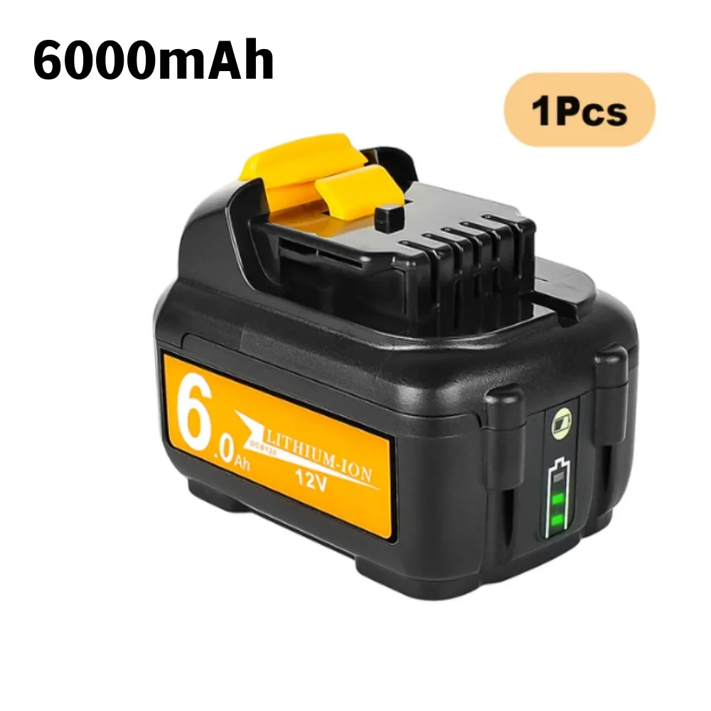 For Dewalt DCB120 Tool Battery 12V 6000mAh Rechargeable Battery For Dewalt DCB127 DCB121 DCB119 DCR020-GB DCF815D2 Power Tool