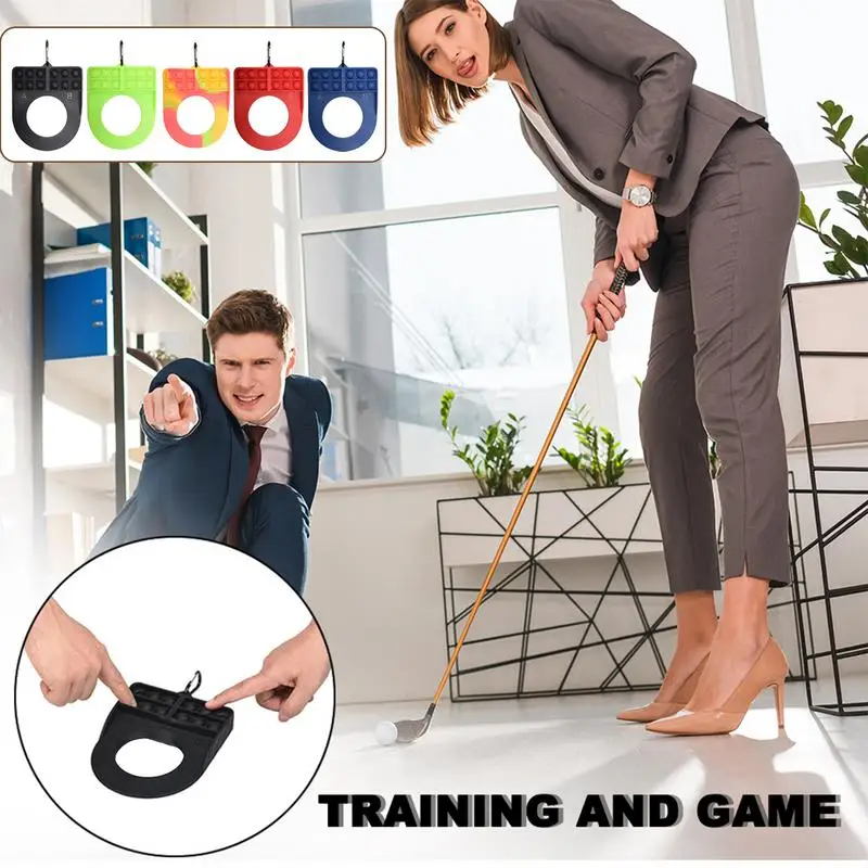 Porte-clés en silicone et acier inoxydable pour entraînement, machine d'entraînement, balle, tasse, golf, intérieur, extérieur