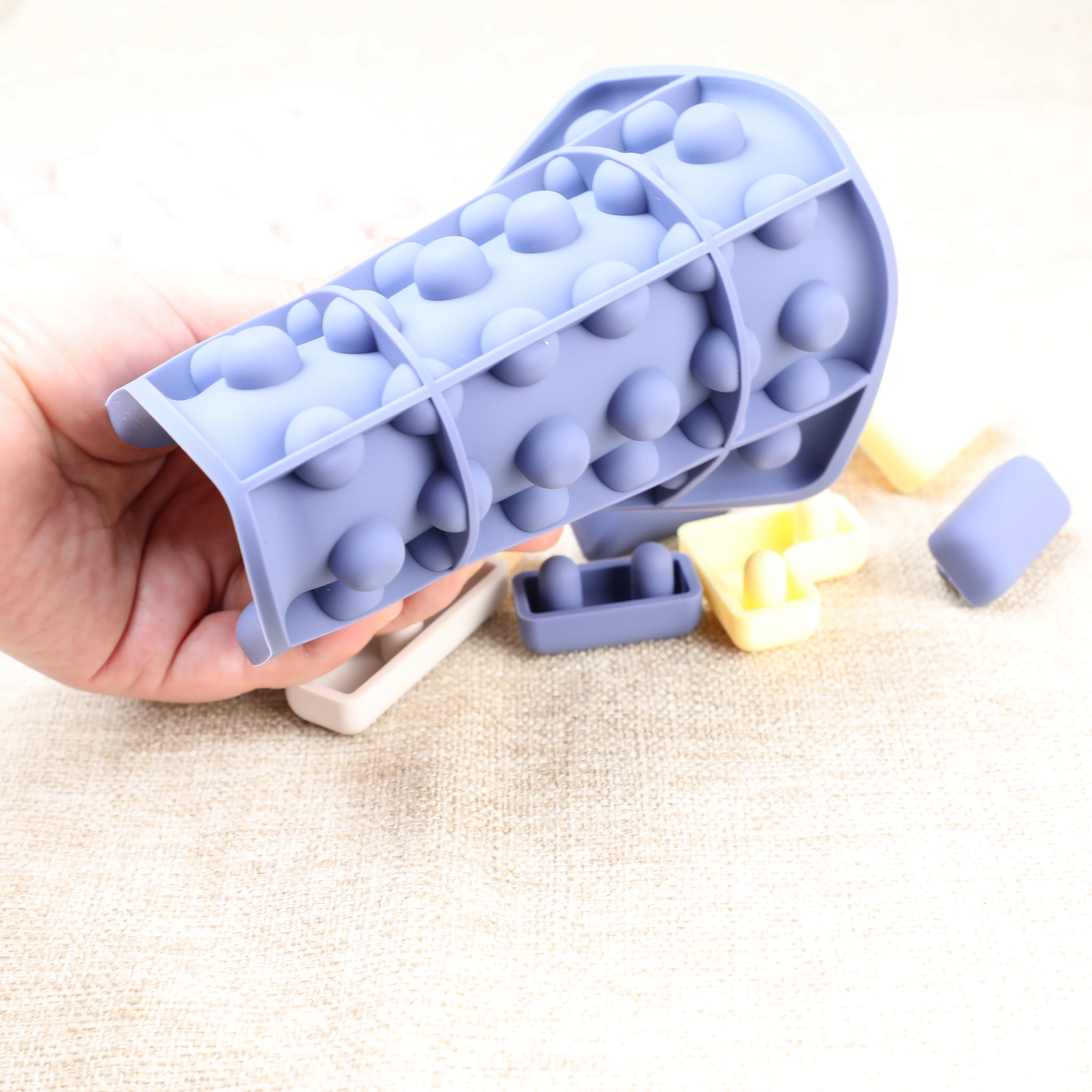 Silicone russo Puzzle Blocks Finger Toys Push Bubble giocattolo sensoriale per bambini e adulti Tangram Jigsaw giocattolo educativo per bambino