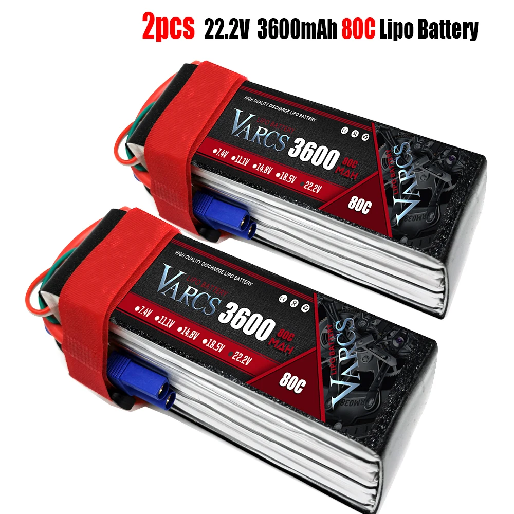 VARCS 7.4V 11.1V 15.2V 14.8V 22.2V 2S 3S 4S 6S 3600mAh 5200Mah 6300Mah 6500mAh 6200mAh 6750mAh 8000mAh 7000mAh Lipo Batteries