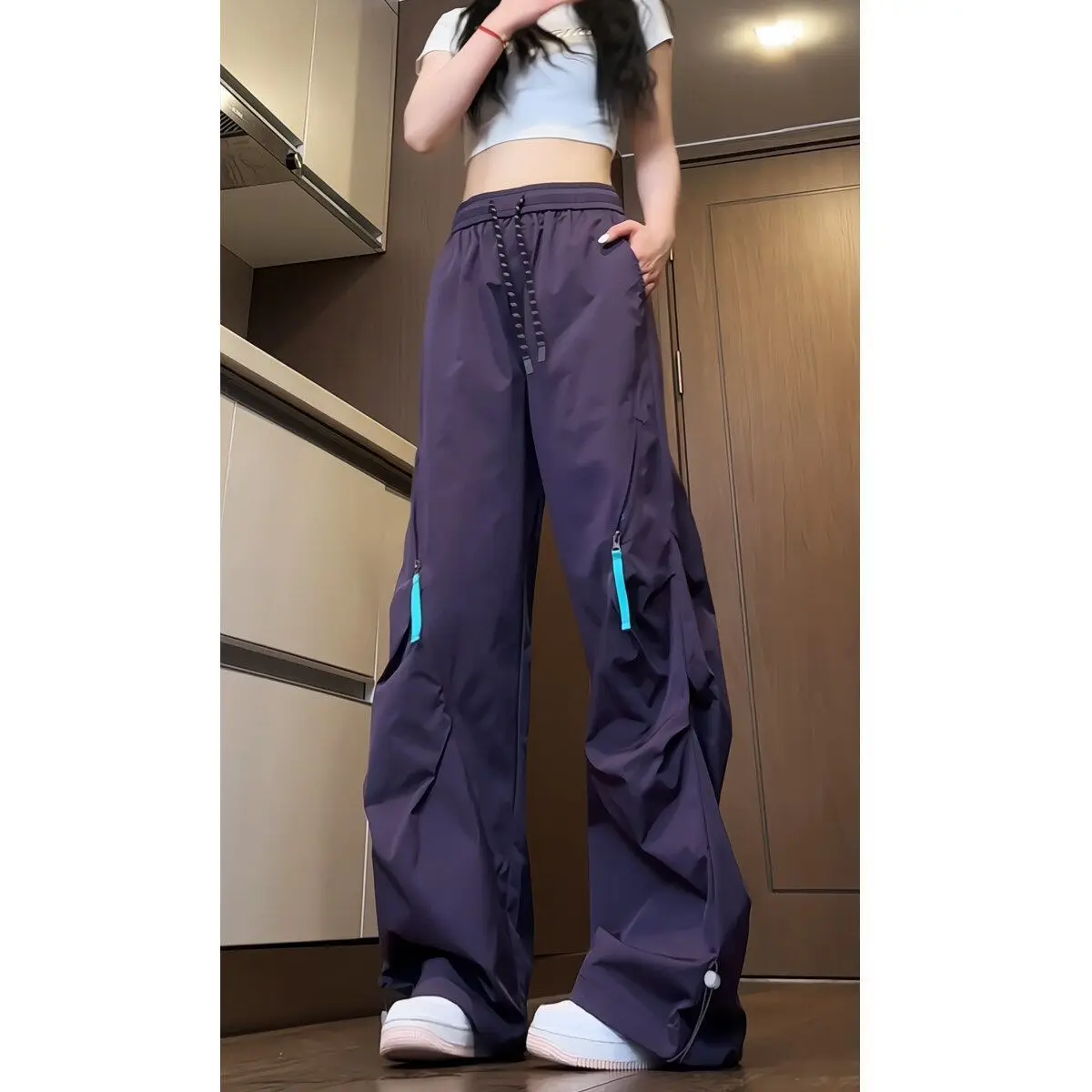 Women's Trousersparatrooper Work Pants Waterproof Quick Drying Mountaineering Pants Y2K Women's Pantsloose Pantswomen's