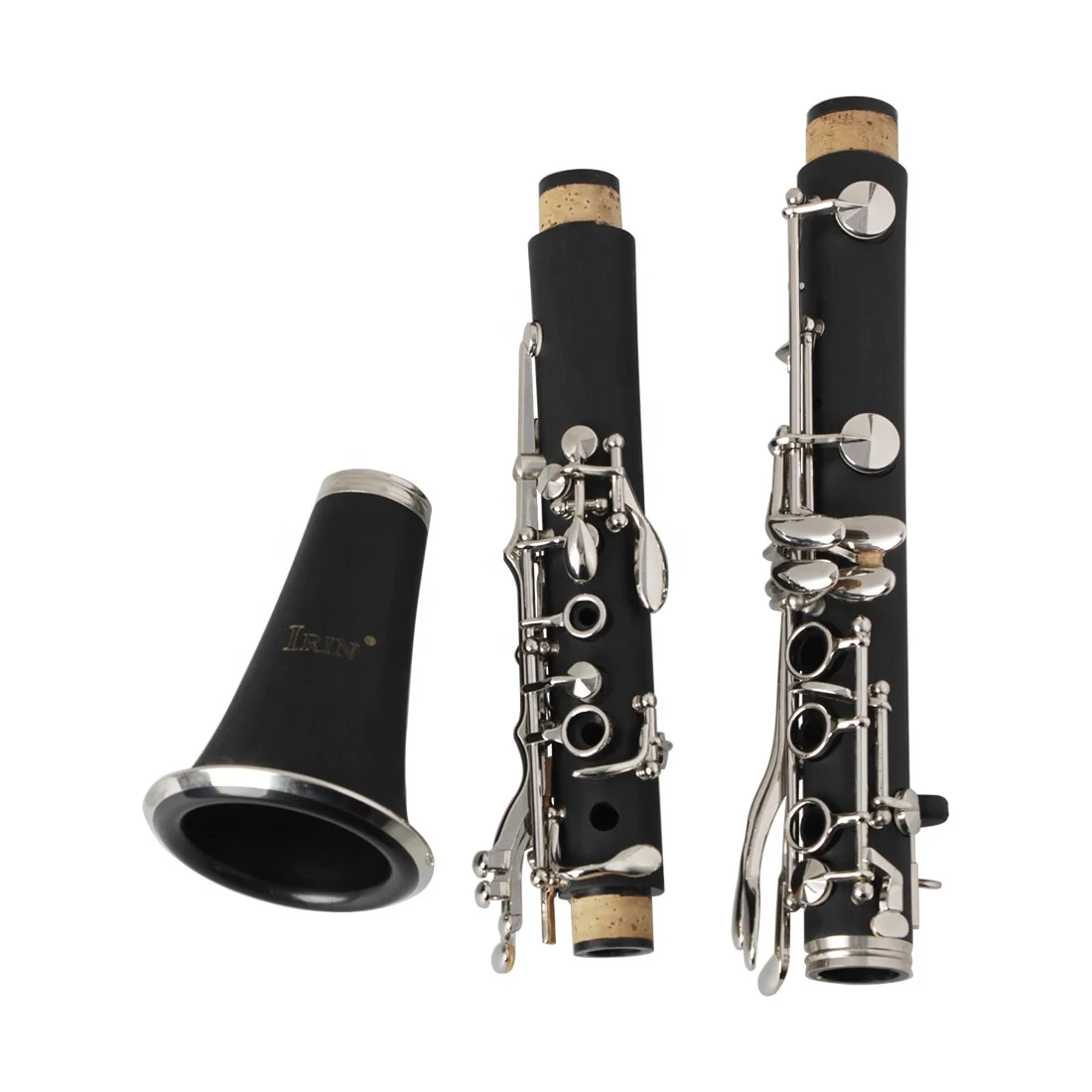 Bakelite Clarinet Instrument Transparent OEM BB Nickel Plated Wooden Professional B-flat 17-key 17 Golden Keys Timbre Viola 17