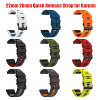 22mm 26mm Silicone Strap For Garmin Forerunner 970 965 955 Men Women Watch Band Fenix 8 E 7X 7 6/Instinct 3 2X QuickFit Bracelet