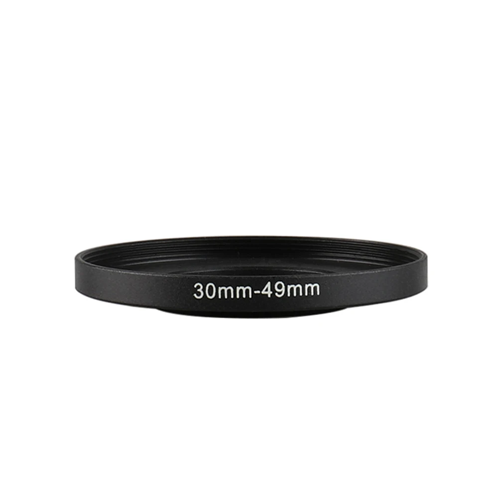 Aluminiowy czarny filtr stopniowy pierścień 30mm-49mm 30-49mm 30 do 49 Adapter obiektywu adaptera filtra do obiektywu aparatu Canon Nikon Sony DSLR