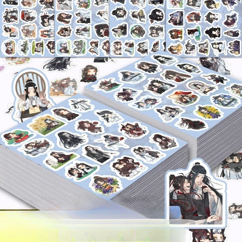 100 Uds Mo Dao Zu Shi pegatinas de Anime Wei Wuxian DIY pegatina Notebook equipaje monopatín teléfono juguete el fundador del diabolismo calcomanía