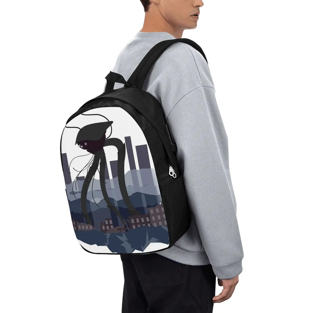 War Of The Worlds Martian Tripod Backpack Travel Notebook Bag Computer College Student School Bag Laptop Shoulder Bags view 3