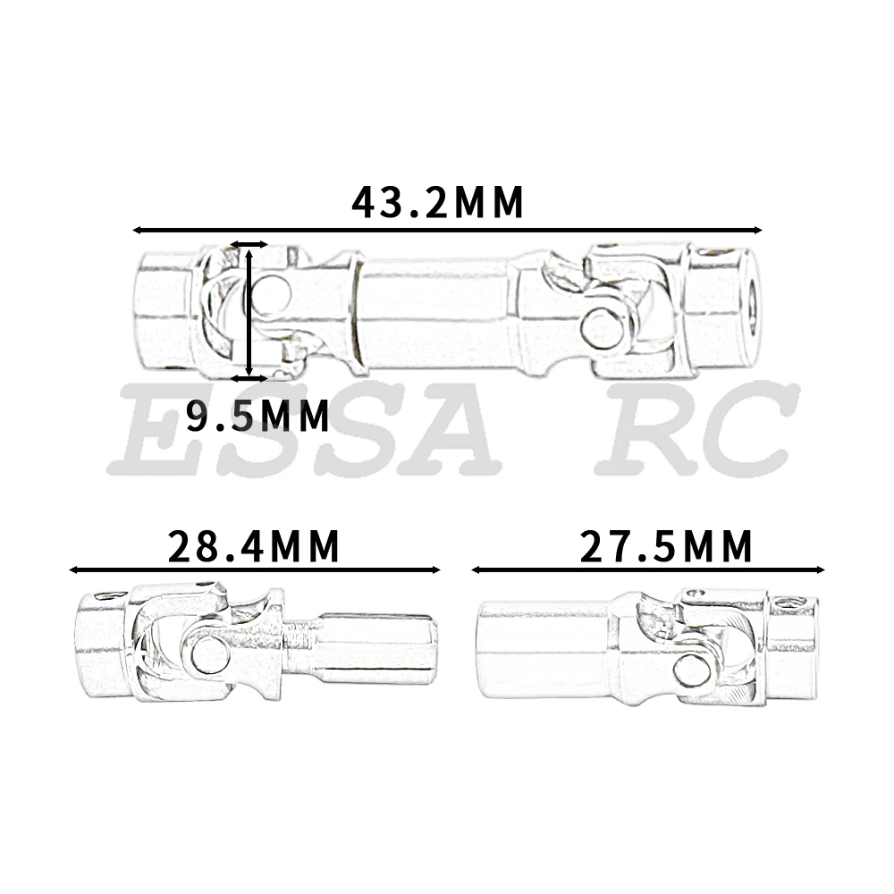 Golden Gray Black Color TRX4-M Metal Steel or Brass Center Drive Shaft for 1/18 RC Crawler TRX4M Defender Upgrade Parts