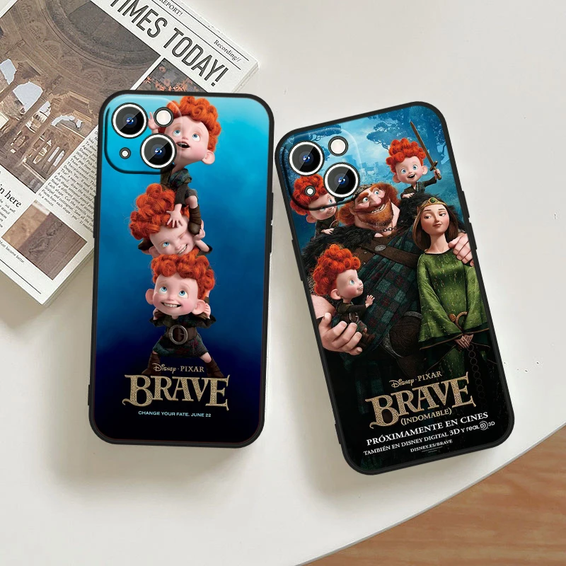 Disney The Brave Merida For Apple iPhone 15 14 13 12 11 XS XR X 8 7 6 6S 5 5S Pro Max Plus Black Cover Phone Case