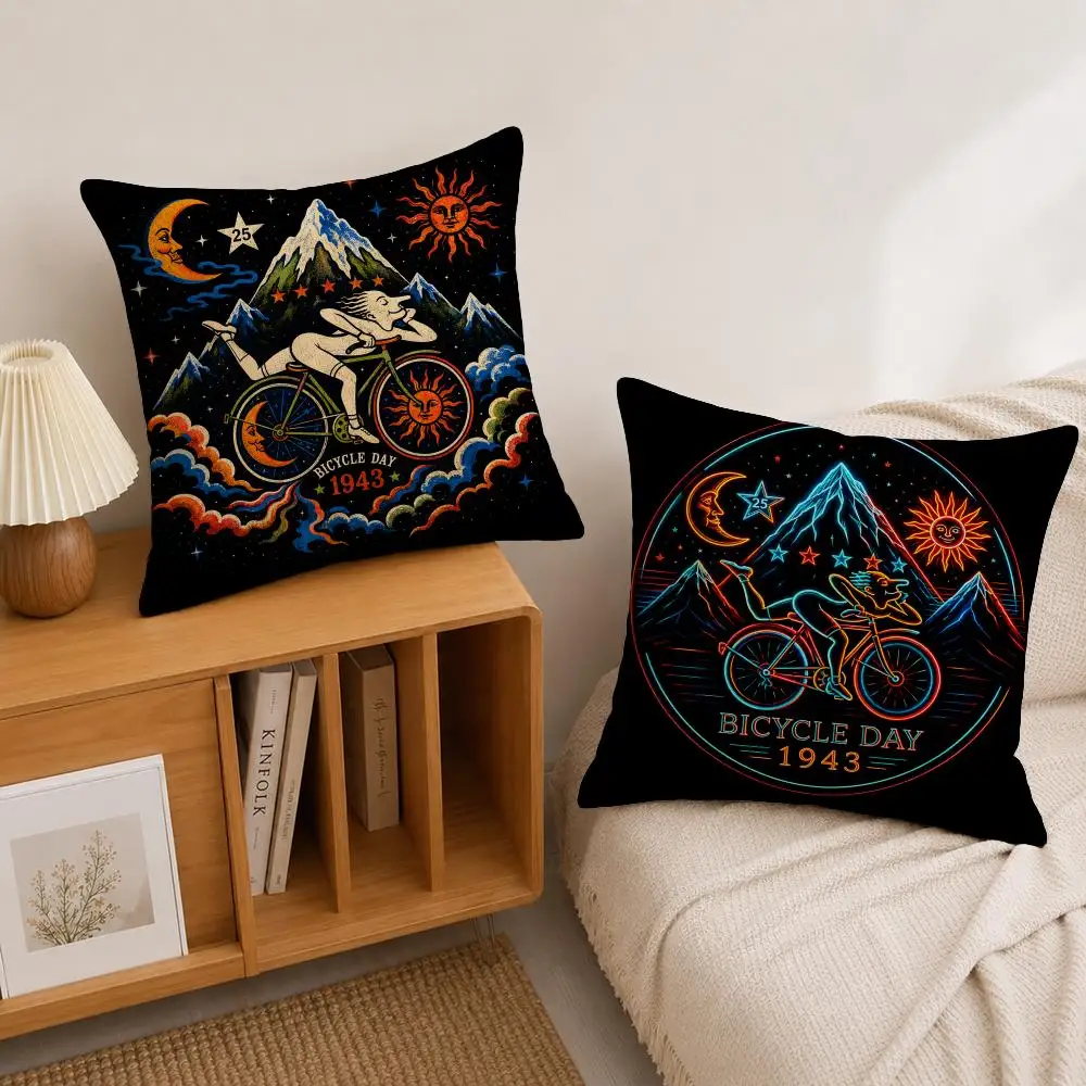 Person Albert Hofmann Cushion Cover Natural Linen Pillowcase Set, All-in-One Decor for Sofa, Bedroom & Chair