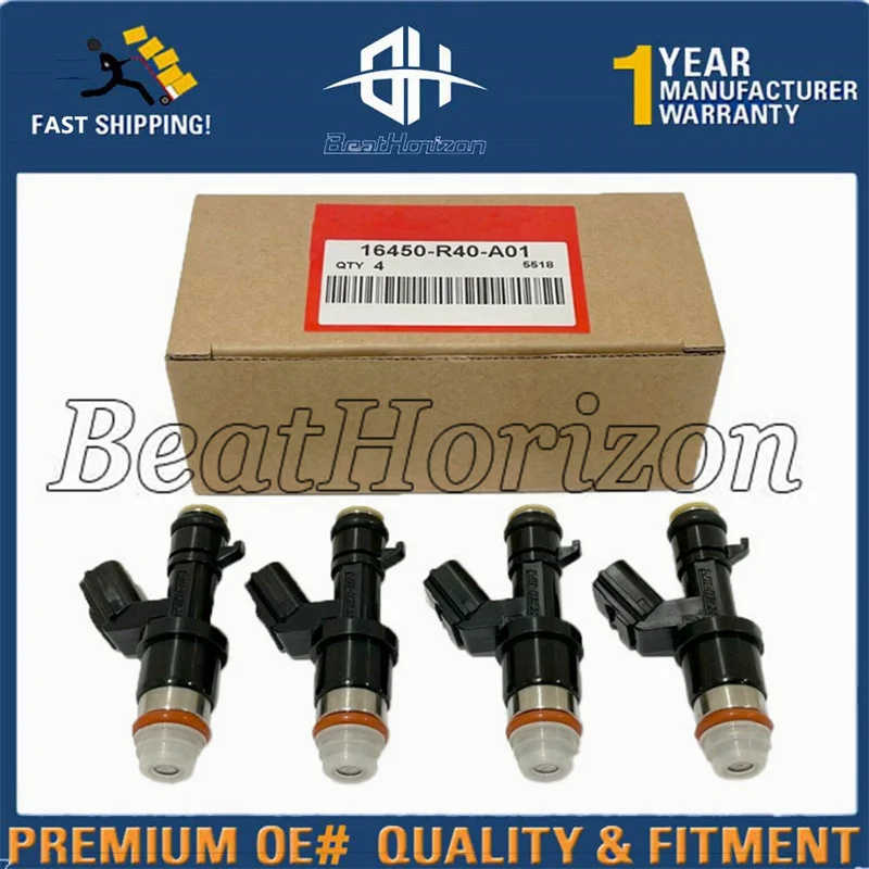 

4pcs/set Fuel Injector Nozzle 16450-RNA-A01 16450RNAA01 for Honda 06-11 Civic Fit 09-13 1.8L