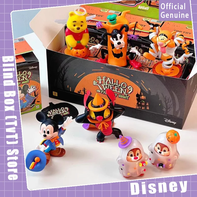 

Подлинная серия Disney Halloween Night, слепая коробка, милая кукла, декоративный орнамент, коллекция игрушек, эксклюзивный подарок на Хэллоуин