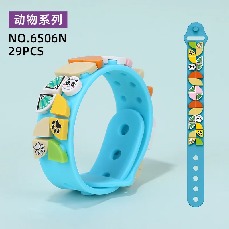 2023 New Diy DOTS Go Team!Building Block Toys 41900 41901 41902 41903 41911 41912 Silicone Bracelet Cartoon Children\'s Day Gift