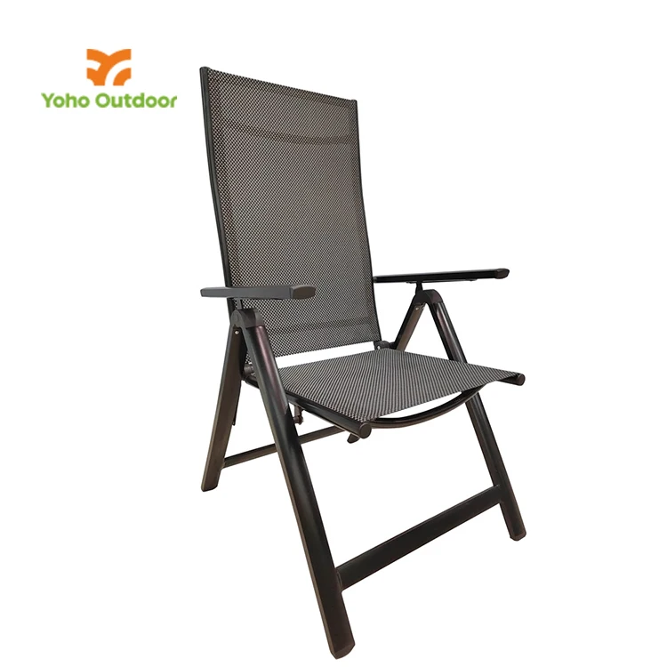 

Modern Portable Aluminum Patio Chair Metal Folding Armchair for Outdoor Dining Living Room Hotel Garden Park Courtyard Use