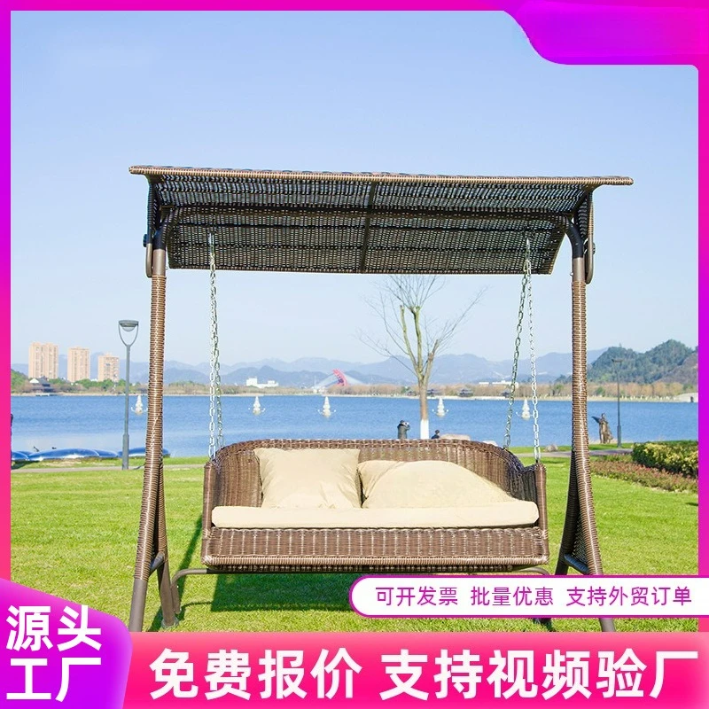 

Customizable outdoor double leisure swing courtyard custom processing