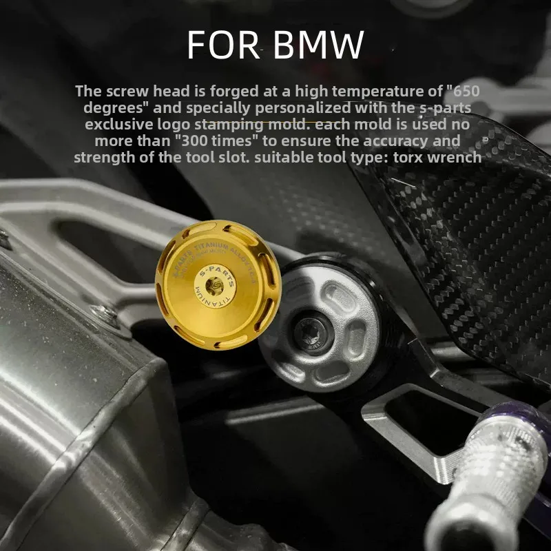 S-PARTS für BMW Motorrad Auspuffrohr-Befestigungsschrauben aus Titan Universelle Titanschrauben für Hebeösen – Detail 2