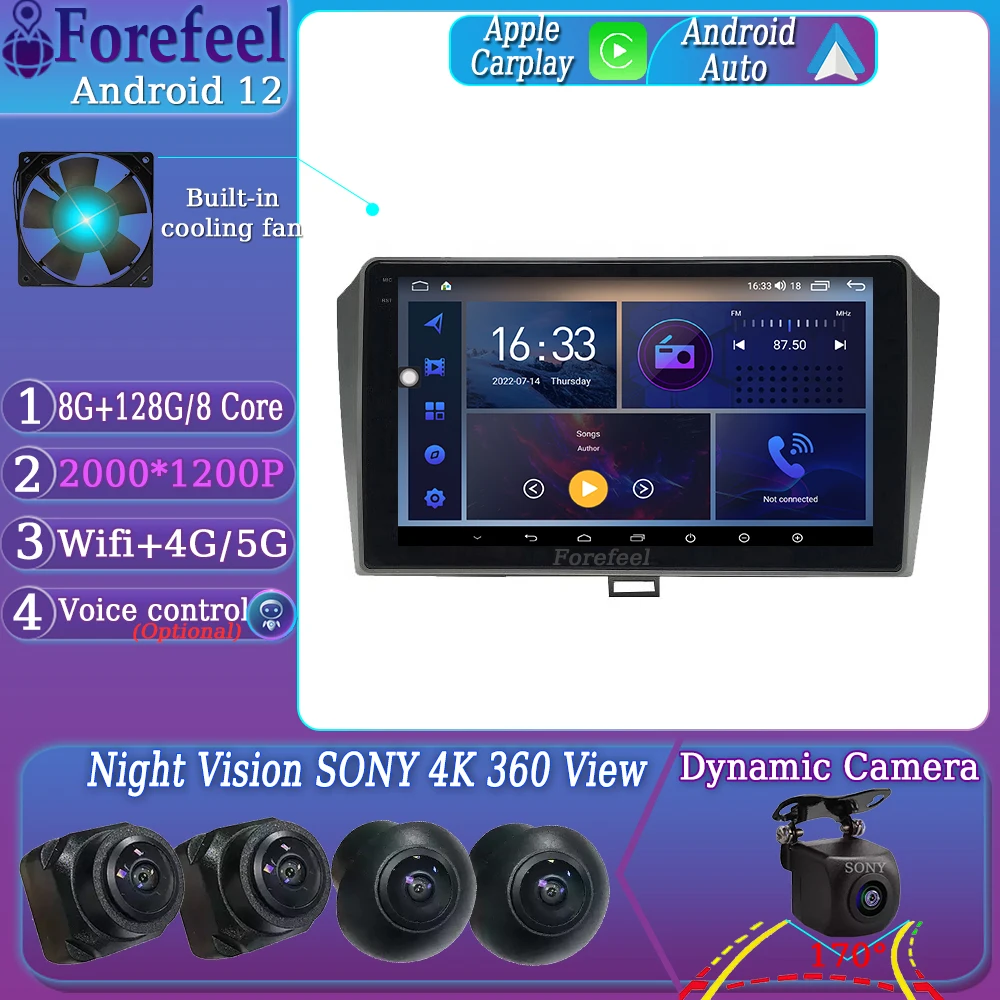 

Android 13 для JAC J5 2012 мультимедийный QLED экран видео головное устройство Автомобильный Автомагнитола навигация GPS DSP стерео No 2din DVD