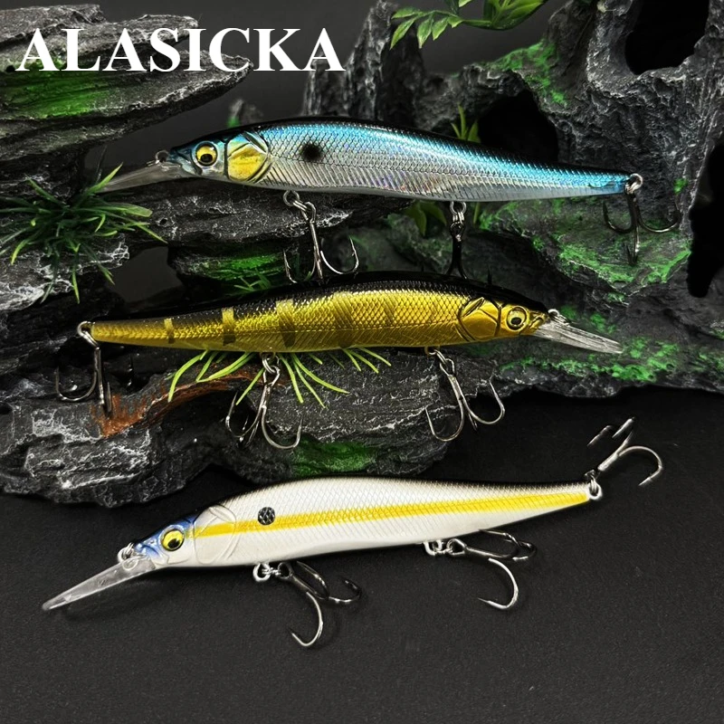 

Long-Tongue Minnow Lure for Offshore Casting11cm/18g Artificial Imitation Bait The Built-in Ball Makes It Easier To Attract Fish