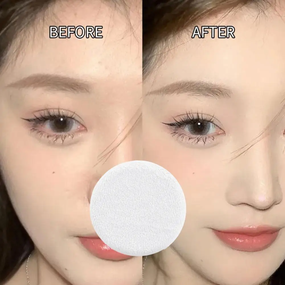1PC Okrągła gąbka do makijażu w proszku Miękka gąbka do makijażu twarzy Konturowanie oczu Kosmetyczny zmywalny aksamitny puszek do makijażu Narzędzia Q1N7