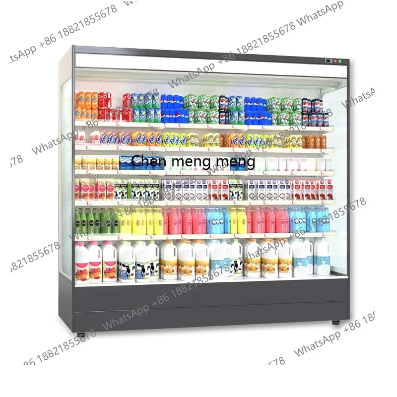 

Open Air Curtain Cabinet Supermarket Display Cabinet Commercial Fruit Beverage Refrigerated and Fresh Display Cabinet