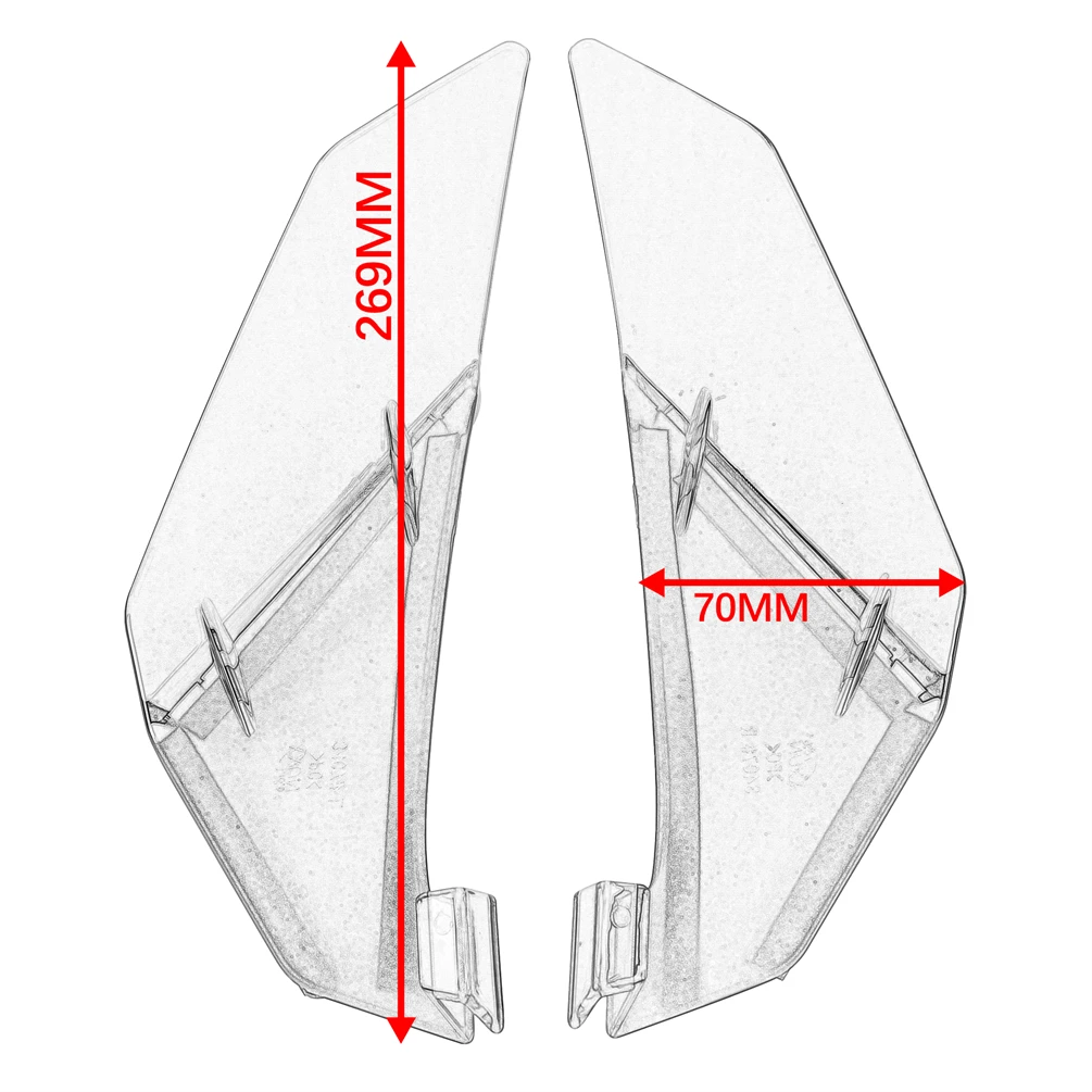 Déflecteur de vent aérodynamique Downforce, Spoilers nus de sport de moto, Honda XL750 XL 750, Transalp 2023 2024, Winglets latéraux