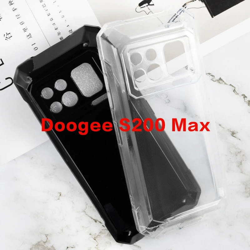 For Doogee S200 Max Ultra Plus Silicone Soft TPU Phone Case for S200max S200ultra Black Transparent Cover Shell Protective Coque