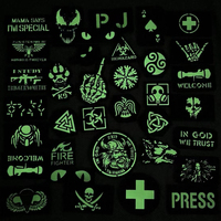 Viking Glow in the Dark Patch Cats Eye Medic First Aid Military Operations Armband Tactical Sniper Badge luminescent Patches