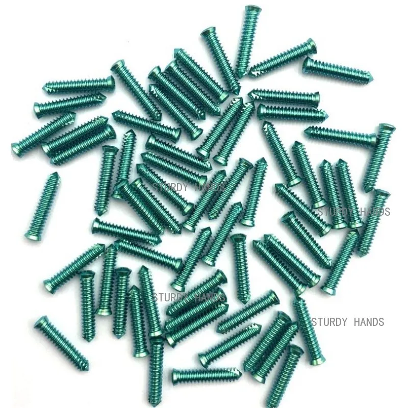 

10 1.6/2.4/3.2 titanium alloy self tapping locking screws suitable for small animals and pet medical screws