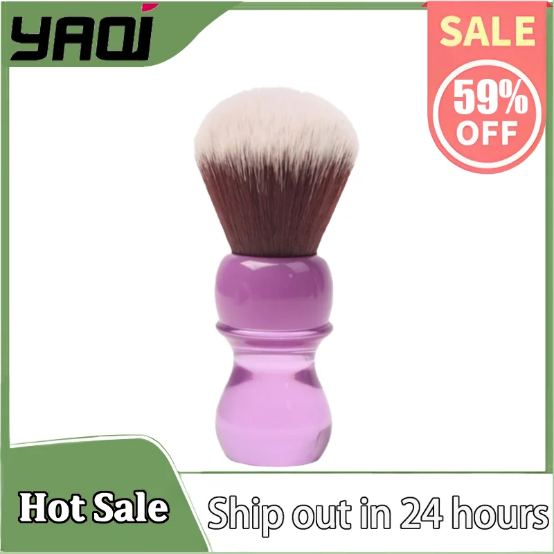 

YAQI 24mm Purple Handle Mink Synthetic Hair Knot Mens Wet Shaving Brush - Professional Home Grooming Tool