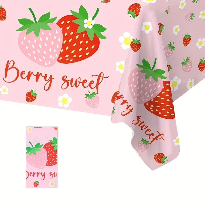 One piece, sweet strawberry tablecloth, for wedding bride's gift-giving decoration at the eventxzj