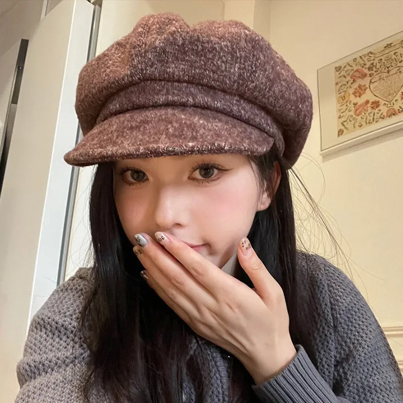 

1pc Street Women Beret Hat,mesh Polyester Embroidery Retro Literary Windproof Heat Caps,suitable For Holiday Party Halloween