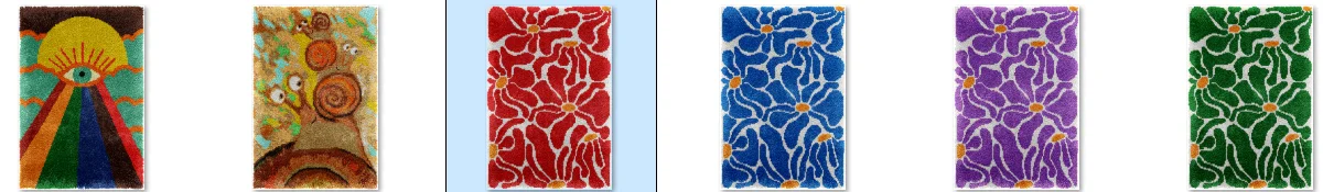 

latch hook kit rug canvas printing handwerken knooppakket diy carpet embroidery handmade Flowers 69-102CM