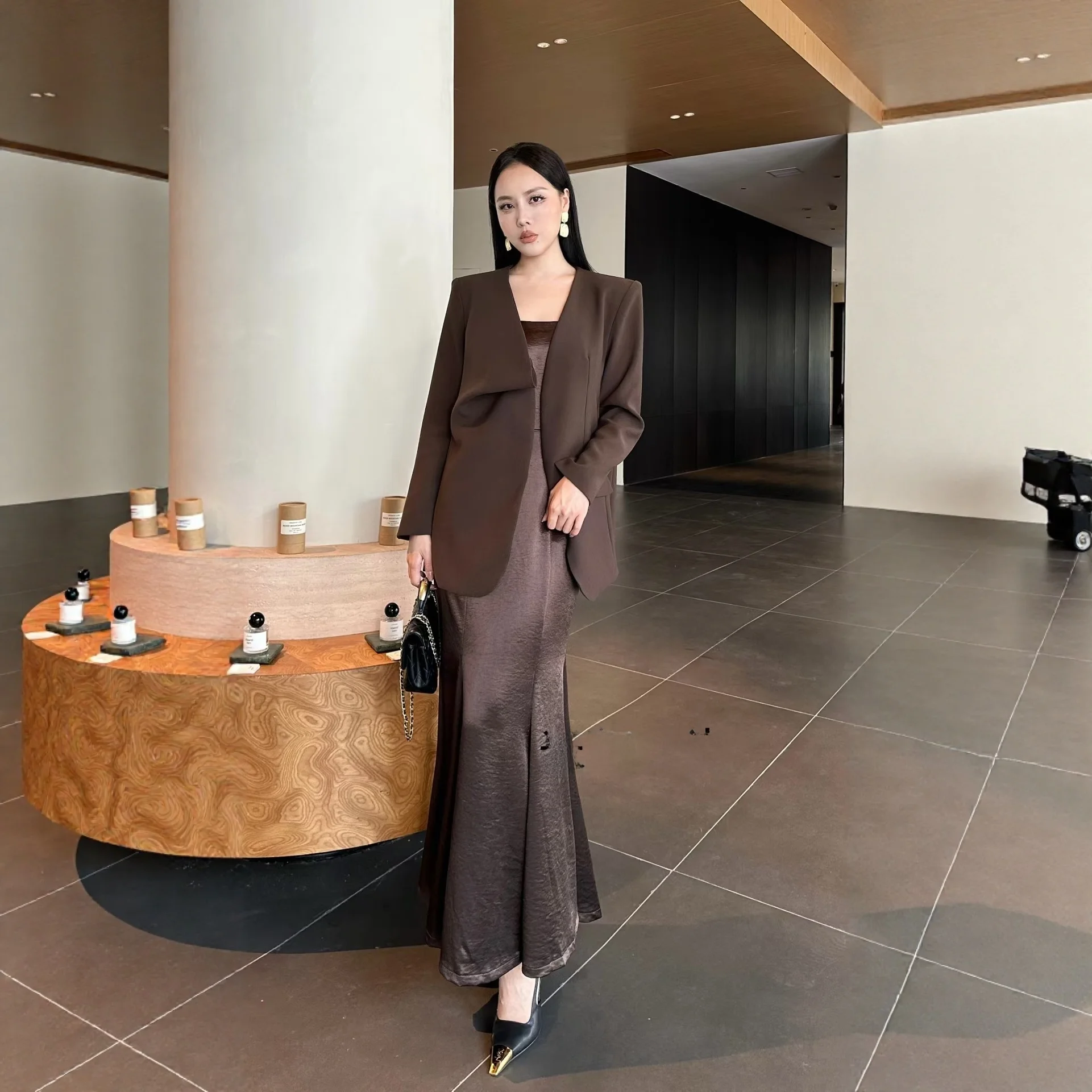 

Ele Faion Suit Set 2026 Spring New Arrival Powerful Presence Profional Dr Two-Piece Set Women's Wear