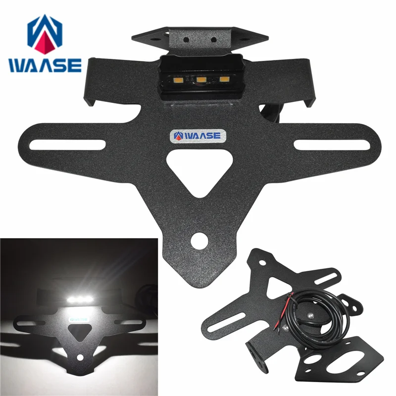 

WAASE For Triumph Daytona 675 675R 2013-2016 2017 License Plate Frame Holder Bracket Fender Eliminator Tail Tidy w/ LED Light