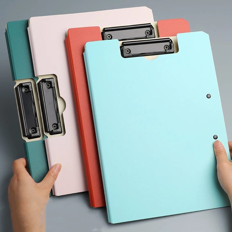 A4 Folder Double Strength Clamp Office Supplies Data Clip Board Writing Board Briefcase Documents Organizer Filing Cabinet