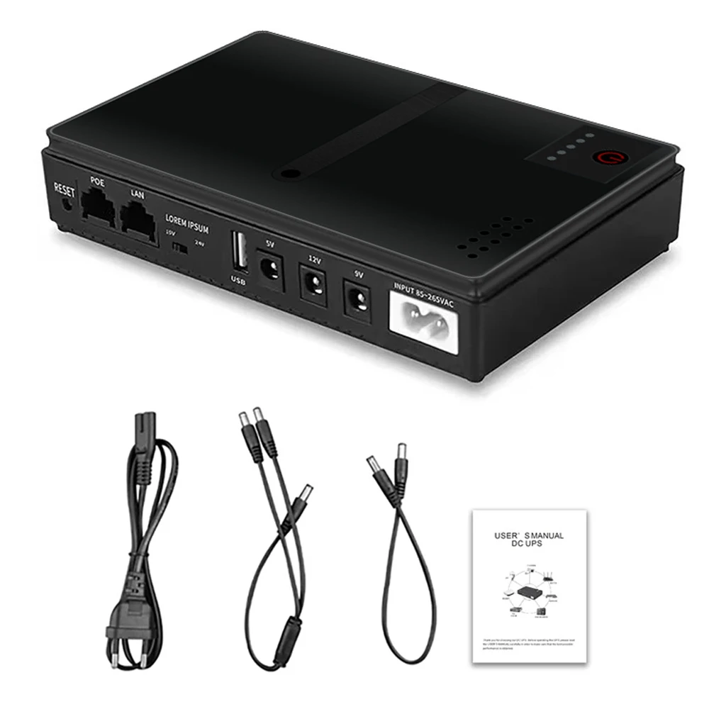 DC1018P DC1036P AC85-265V Router 5V9V12V Optical Cat Monitoring Backup Uninterruptible Power Supply Power Bank Phone DC UPS