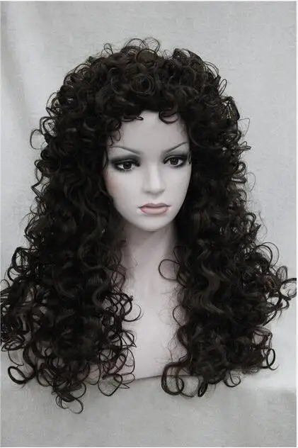 Ladies Long Curly Wave Daily Fluffy Hair Wig+Wig Cap