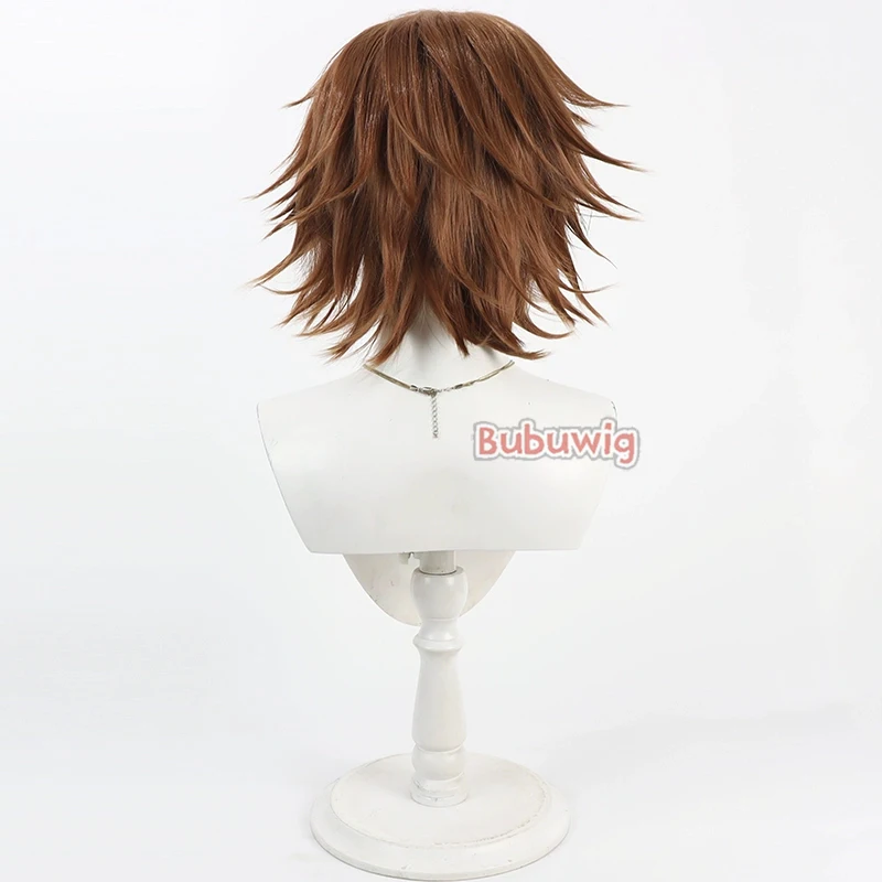 Bubuwig Synthetic Hair Asuka Kazama Cosplay Wigs Tekken 8 Asuka Kazama Halloween 30cm Short Straight Brown Wig Heat Resistant 5