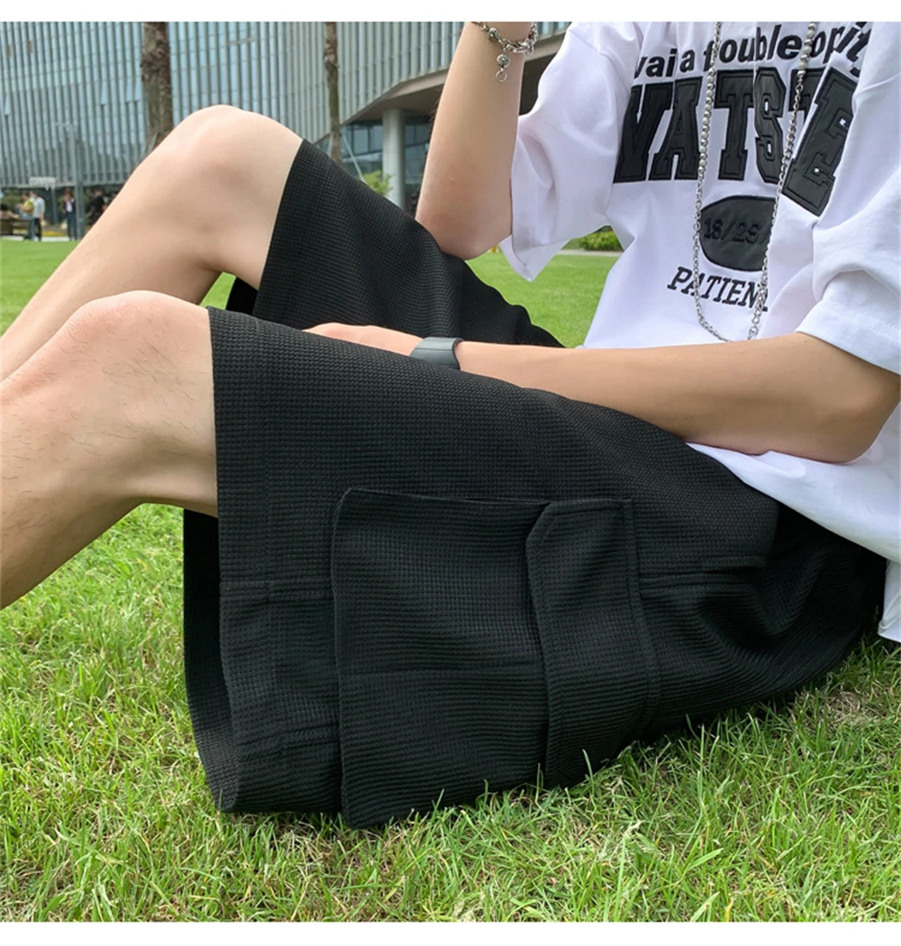 

Men's shorts Summer casual shorts drawstring overalls all with Korean style simple loose pants fashion men's shorts