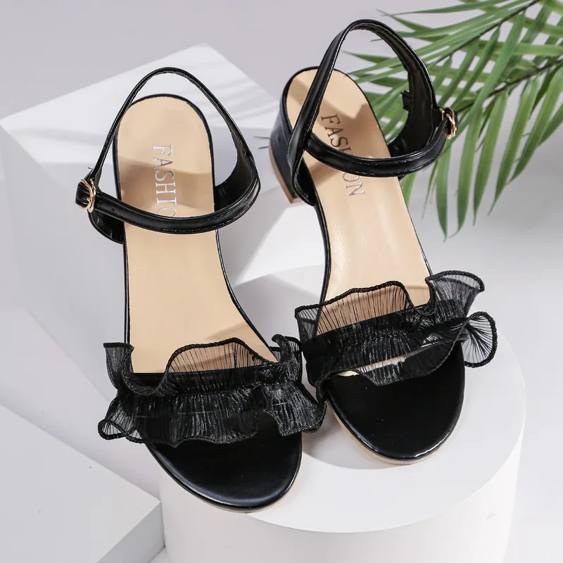 

Женские сандалии 2026: летние сандалии на среднем каблуке с французскими ремешками, универсальные