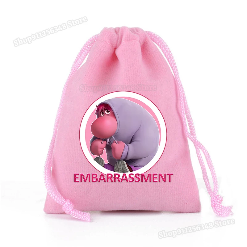 Inside Out 2 Drawstring Bags Cartoon Figure Print String Pouch Disney Anime Gift Bag for Party Festival Cosmetics Storage Bag