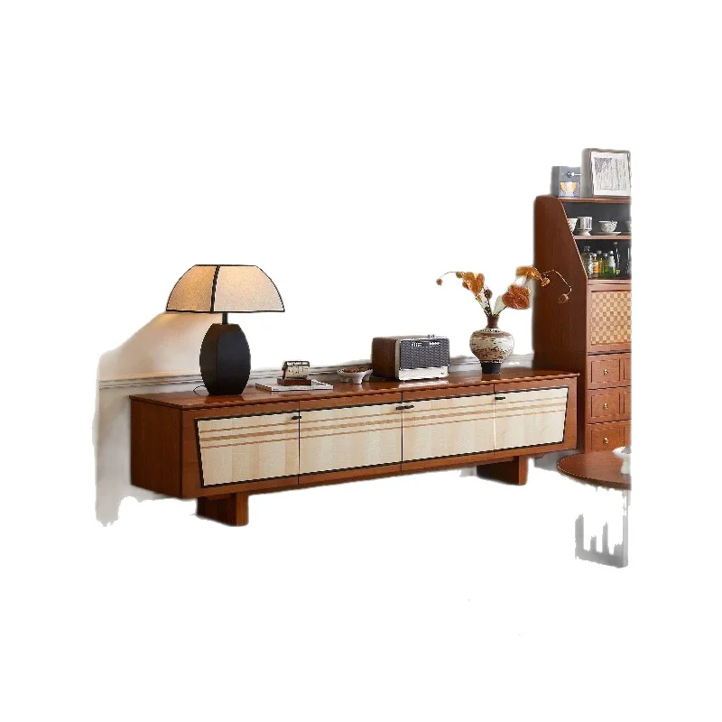 

TV cabinet antique solid wood TV cabinet retro style living room storage TV cabinet