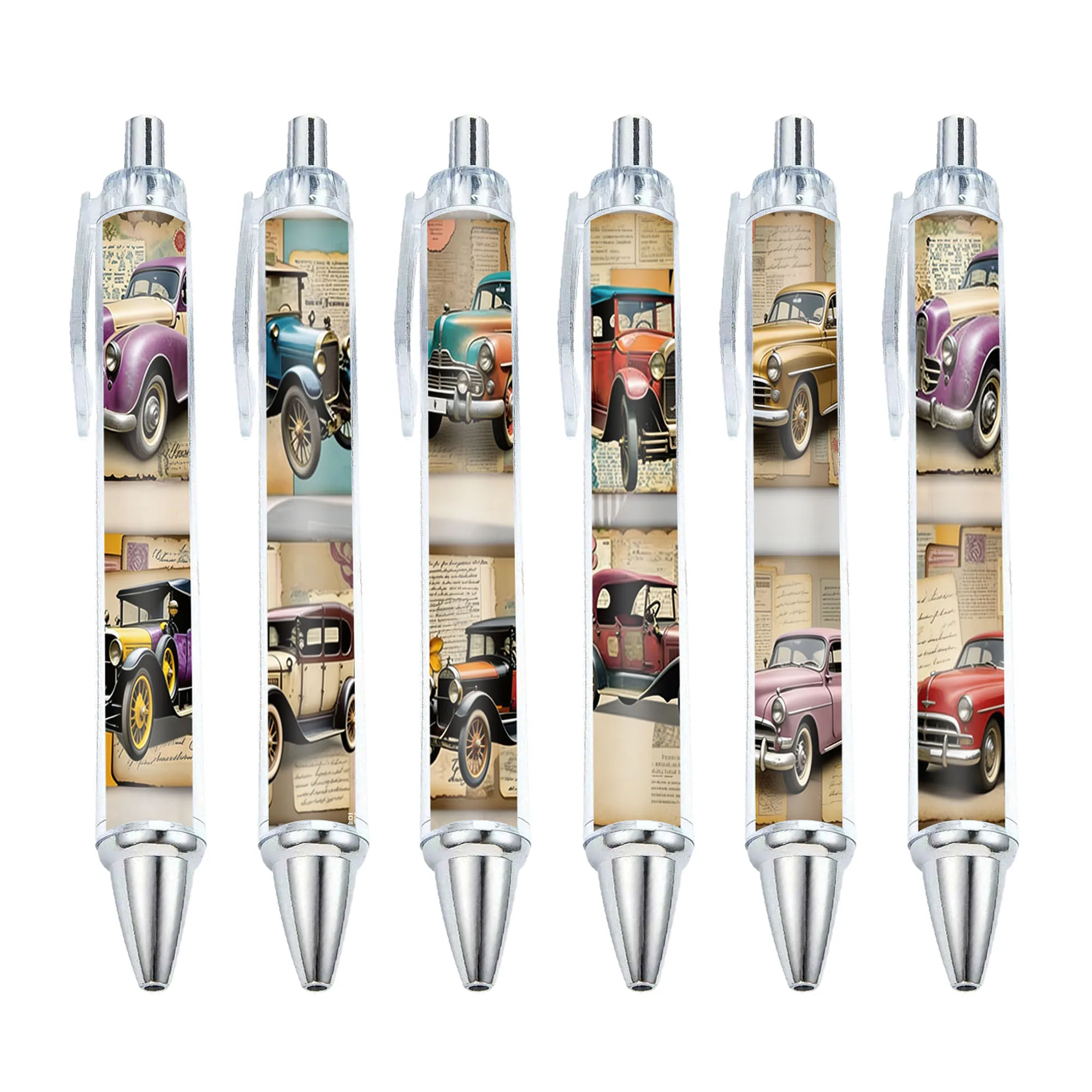 12pcs Grandpa Car Series Neutral Pens Truck Themed Gift Pens Writing & Signing Random Styles