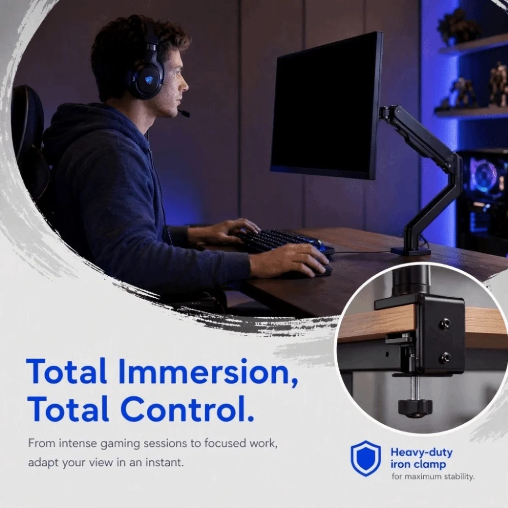 Rotating Monitor Stand 1/2/3 Screen 10-35 Inch Screen Dual Screen Monitor Mount Heavy Duty Height Adjustable