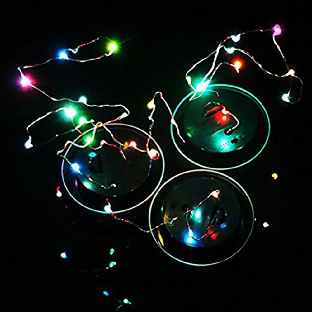 

Bottle Cap String Lights Hanging Jar Solar Outdoor Crack Garden for outside