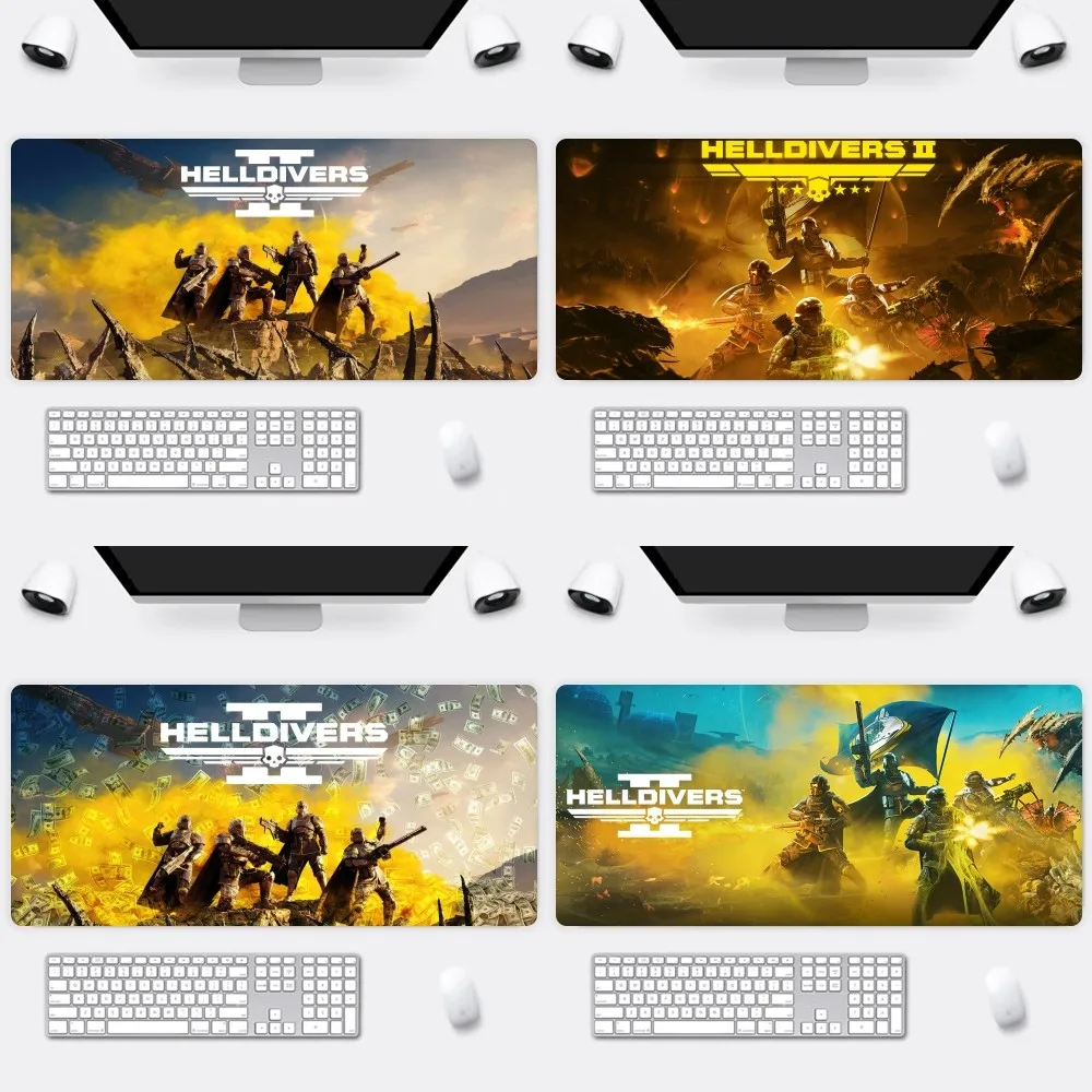 

Game HD2 Helldivers II B Mousepad Office Large Small Mouse PC Computer Game Keyboard Rubber Anti-Slip Mice Mat Big