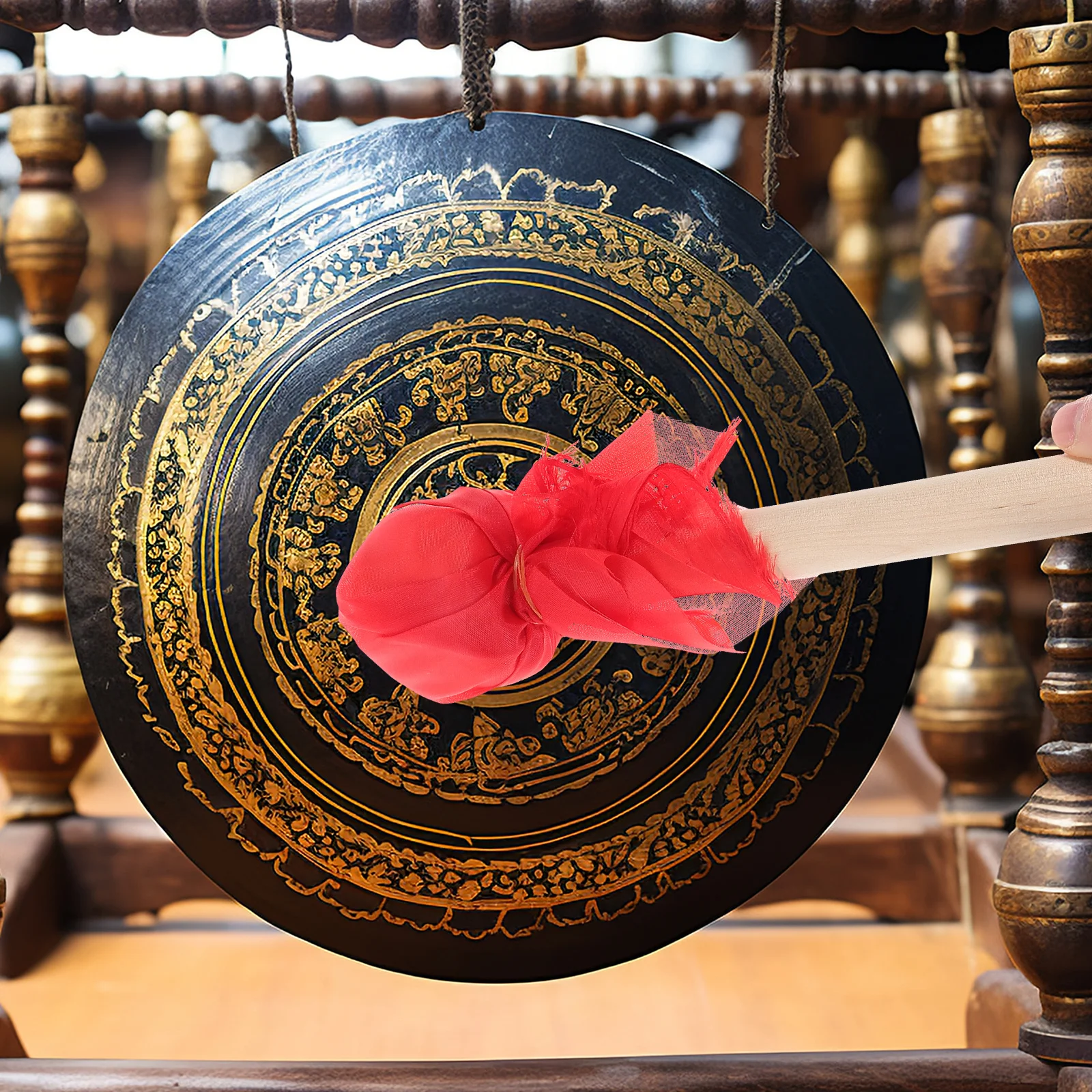 

Large Gong Wood Handle Folk Musical Instrument Percussion Mallet For Kids Adults Portable Drum Stick Bass Drum Mallet