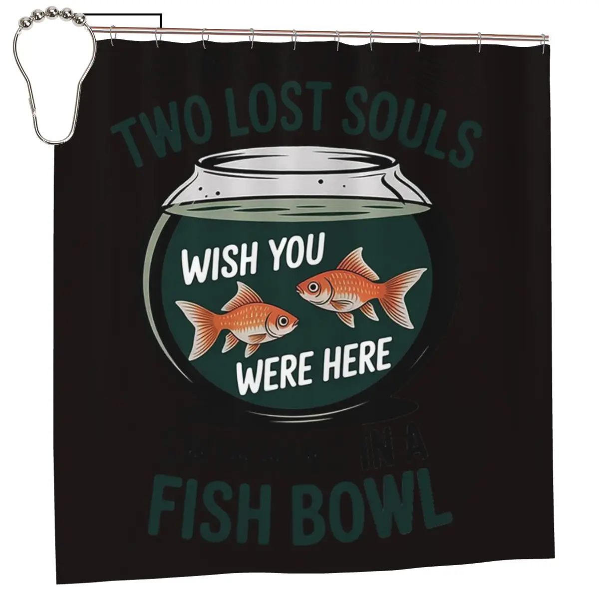 

Womens We're Just Two Lost Souls Swimming In A Fishbowl Shower Curtain Bathroom Polyester Waterproof Bath Curtains with Hooks
