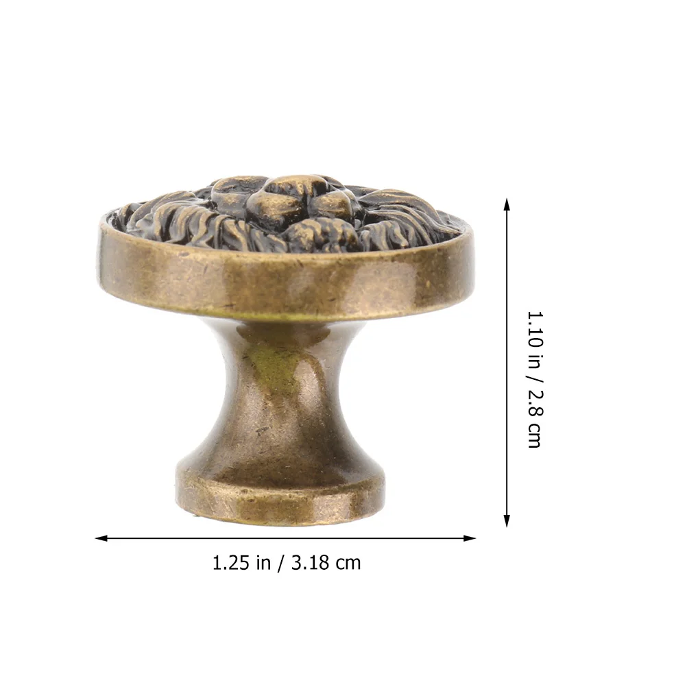

2Pcs Lion Head Drawer Knobs Style Cabinet Pulls Smooth Surface Durable for Furniture Renovation Projects